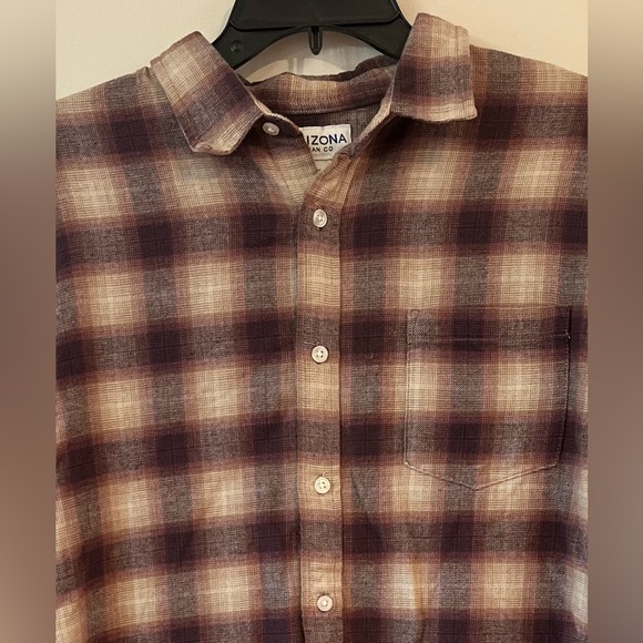 Arizona Men’s Purple Plaid Button Down Flannel Shirt NWT Size Medium - Picture 9 of 9